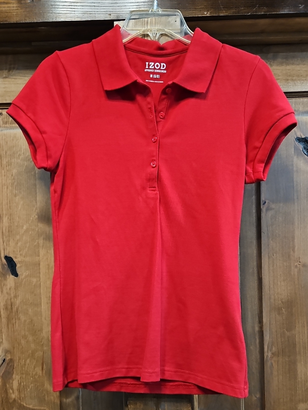 Izod Red Women's Short Sleeve Polo